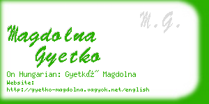 magdolna gyetko business card